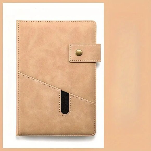 A5 Faux Leather Pocket Journal, Daily Office Use Memo Notes - Picture 1 of 3